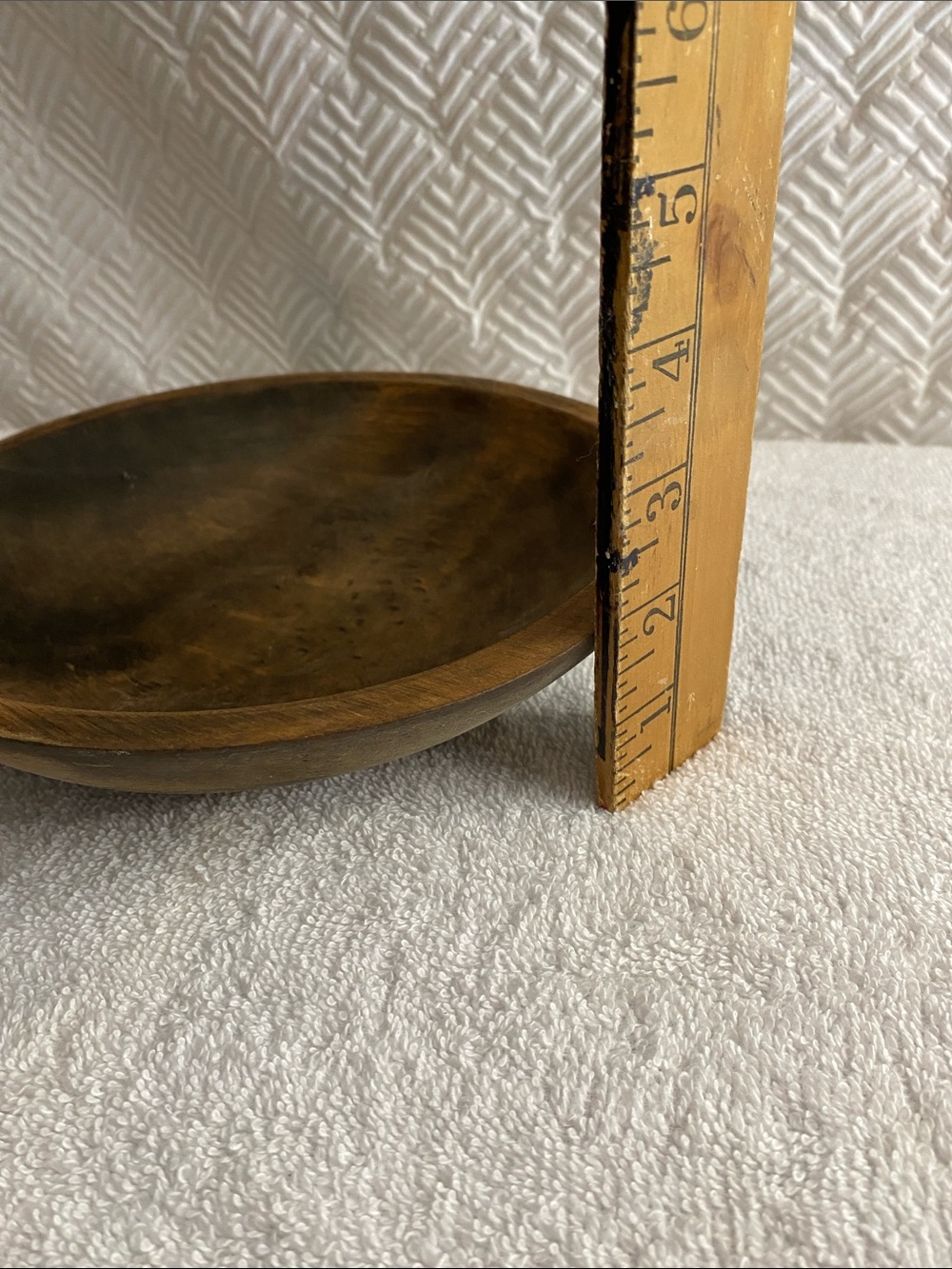 Munising burl wood antique primitive farmhouse wood wooded dough chop bowl - Picture 11 of 12